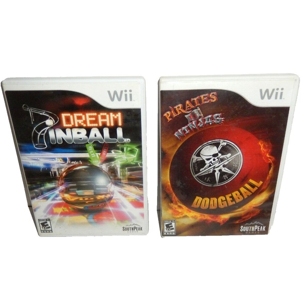 Nintendo Wii Pirates VS Ninjas Dodgeball & Dream Pinball 3D Video Games & Books